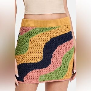 Free people crochet mini skirt. Size S. Worn only once!